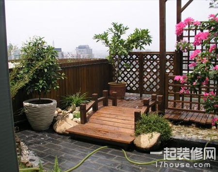古香气韵的屋顶花园图片